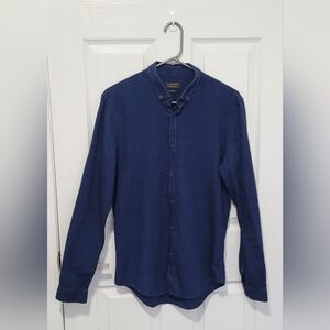 ZARA MAN Button Up Blue Shirt - Slim Fit Size M